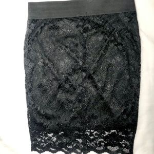 Maurices-Black lace pencil skirt